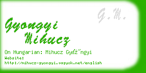 gyongyi mihucz business card